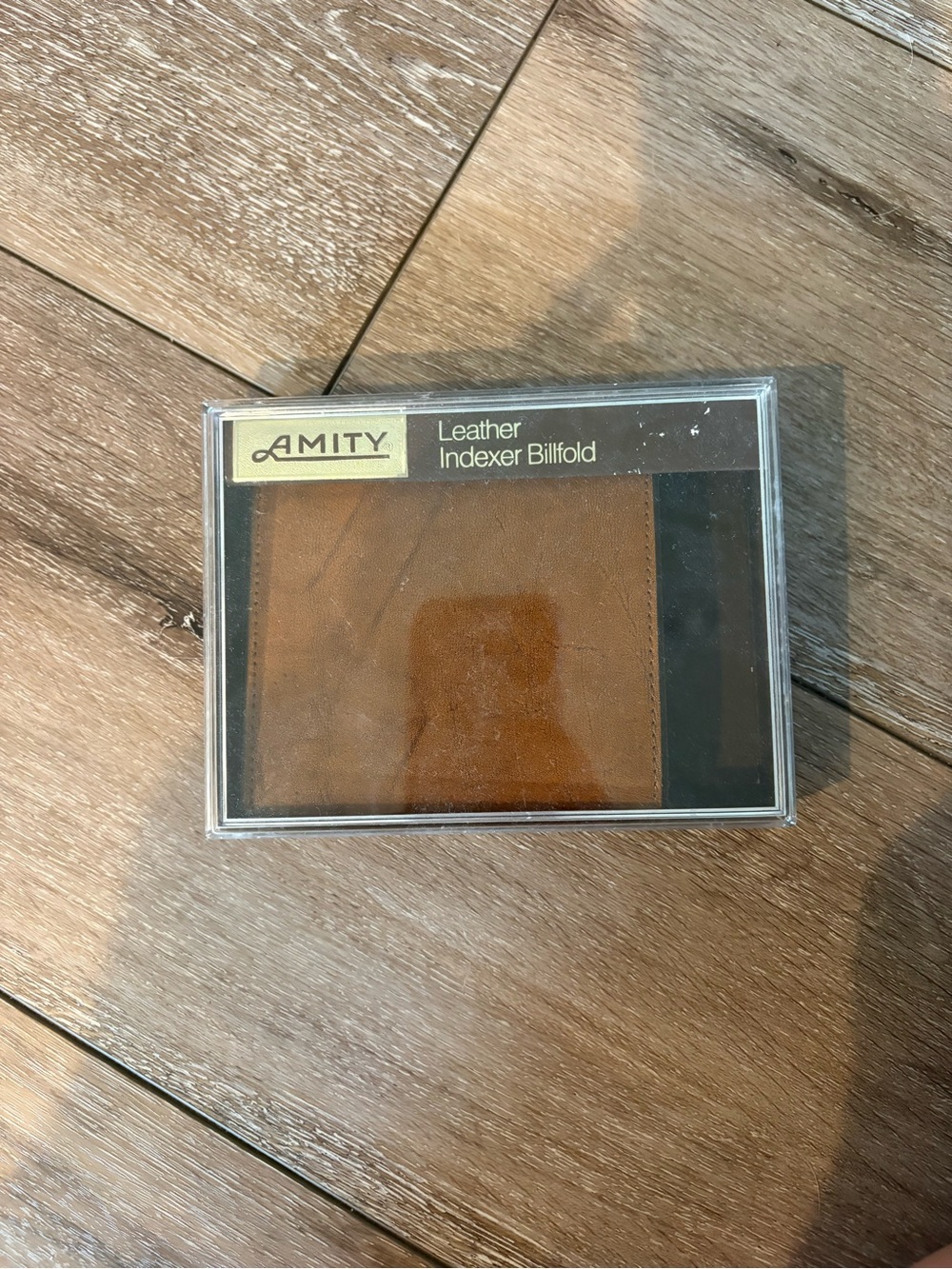 Amity Tan Leather Indexer Billfold Wallet for Men